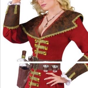 Pirate or Captain Hook Costume- size small 6-8